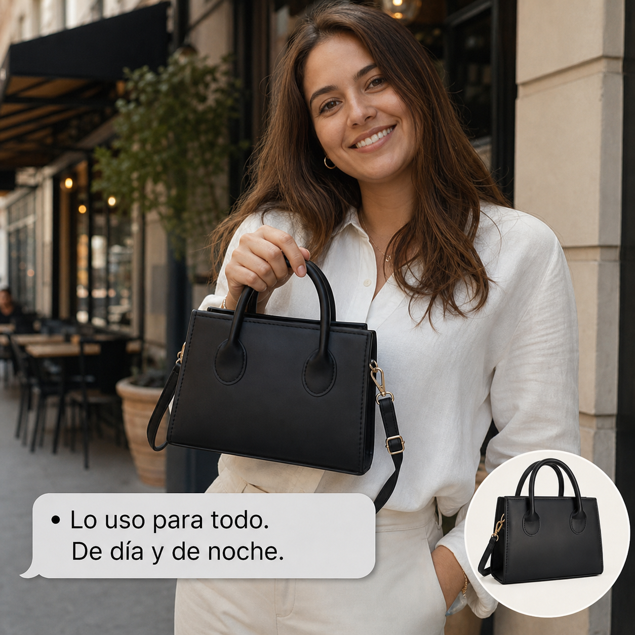 Bolso bandolero pequeño de doble asa — vista 6
