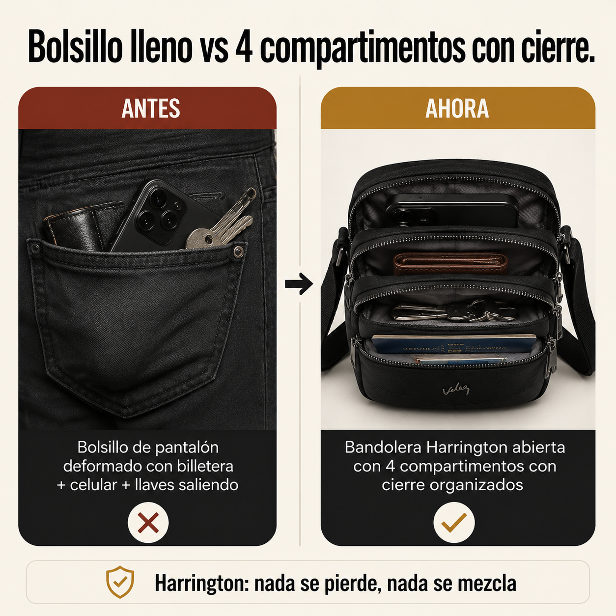 BOLSO Manos Libres HARRINGTHONE PARA HOMBRE — vista 2