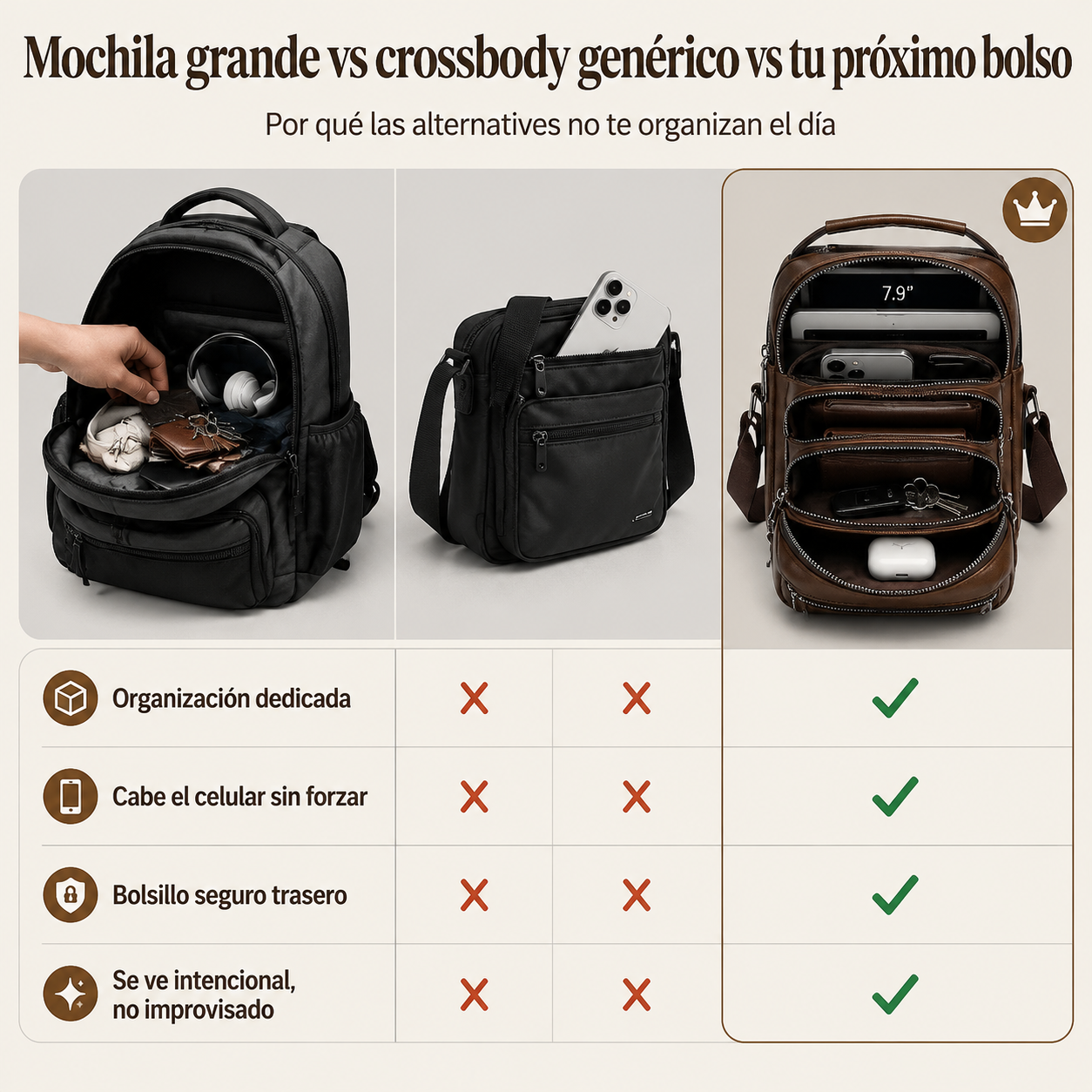 Bolso bandolera unisex — vista 2