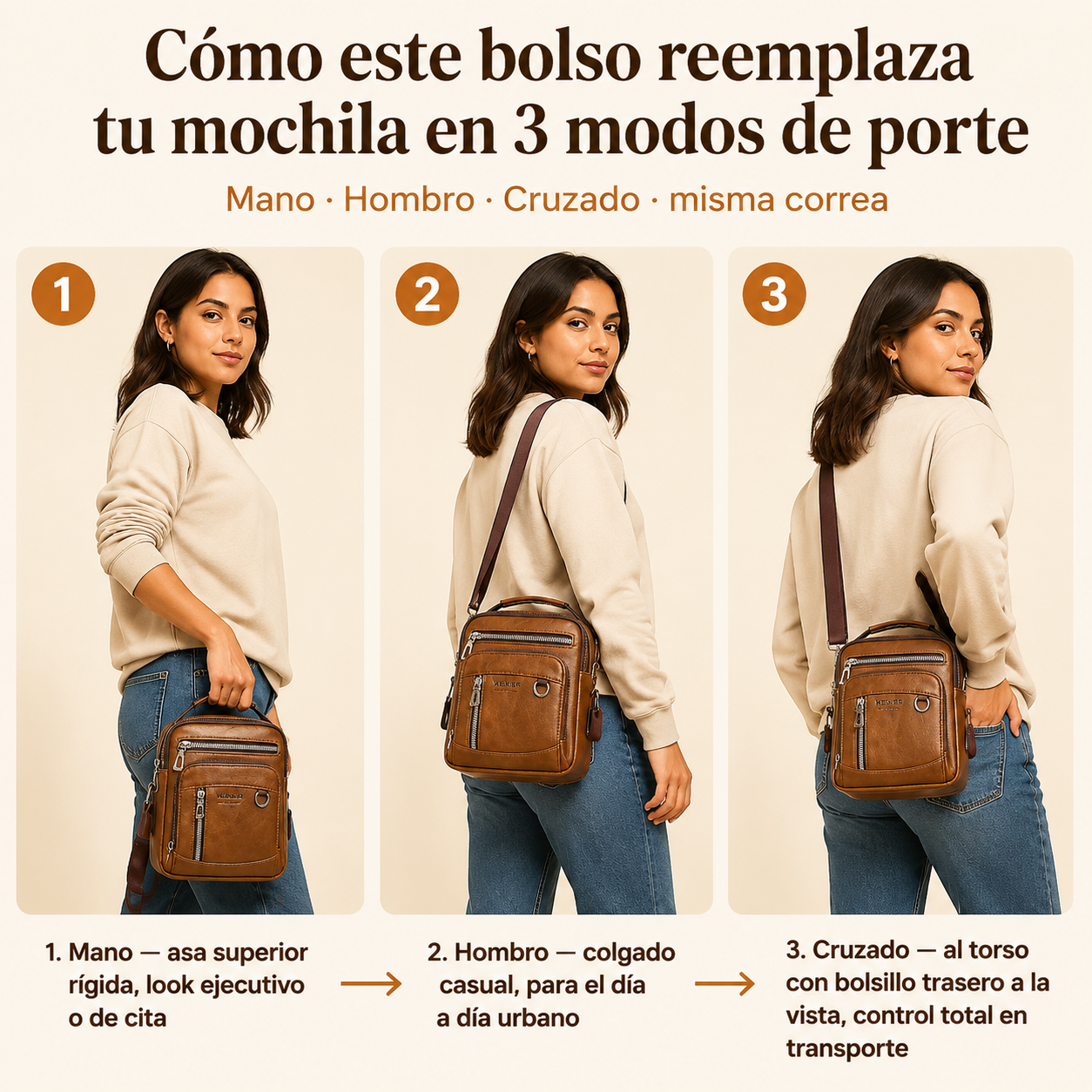 Bolso bandolera unisex — vista 4