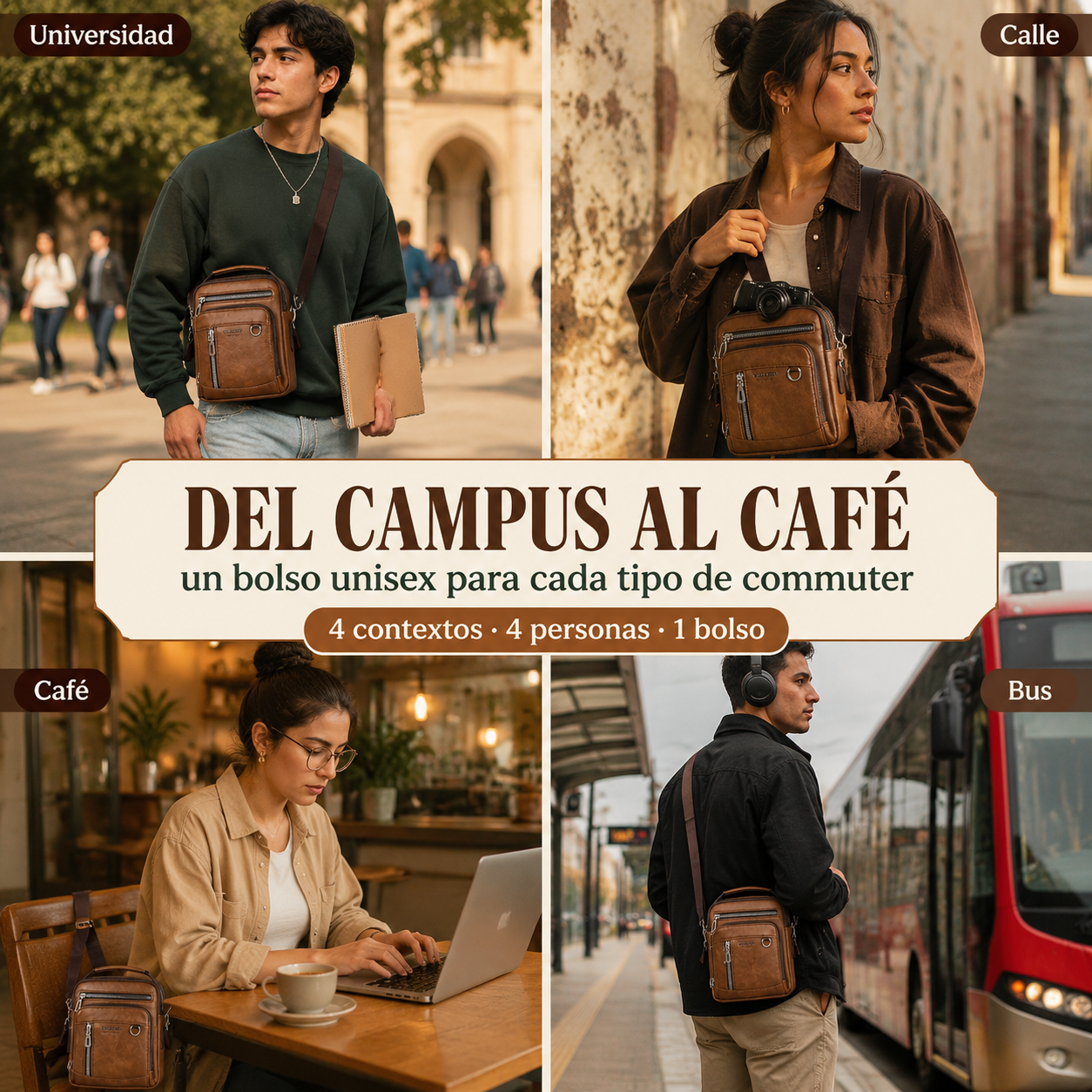 Bolso bandolera unisex — vista 5