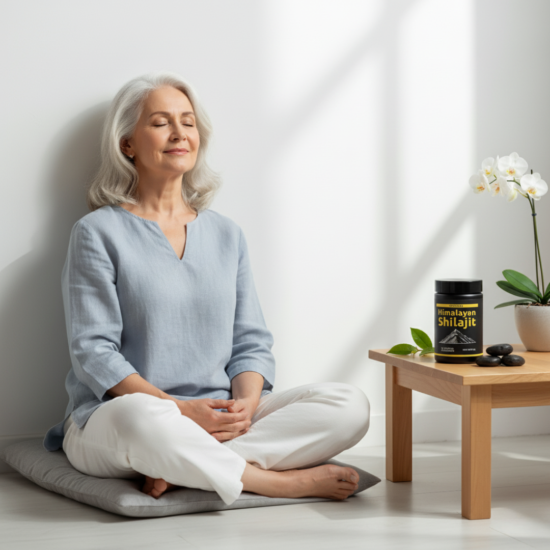 Shilajit Menobalance™ – Equilibrio y bienestar natural para la menopausia