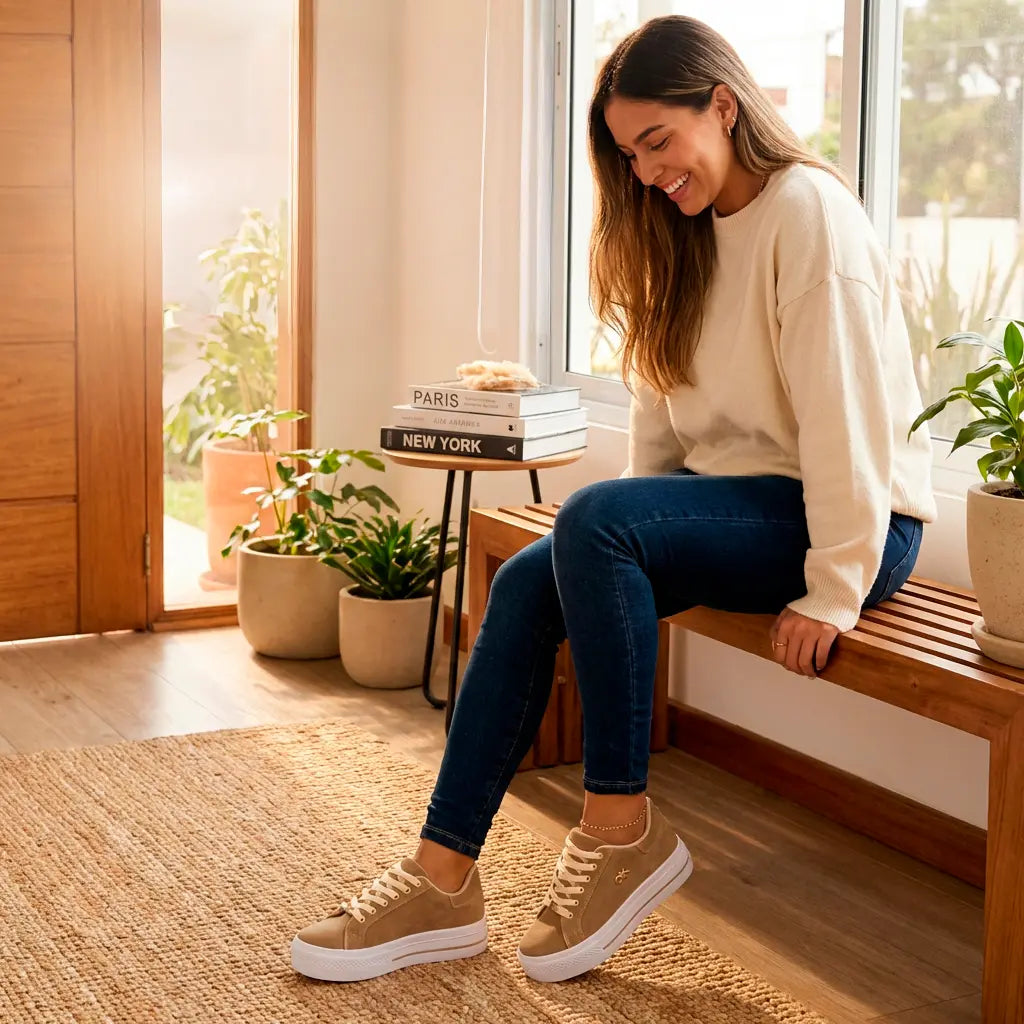Tenis Missy - Plataforma ligera con plantilla acolchada que cuida tus pies todo el día.