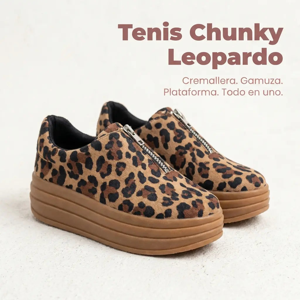Tenis Chunky Leopardo