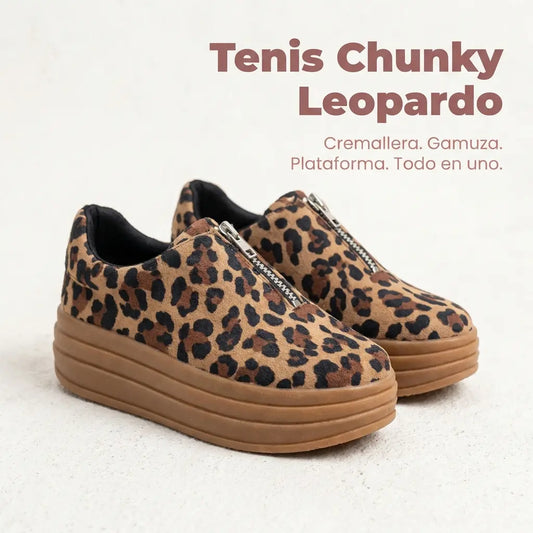 Tenis Chunky Leopardo